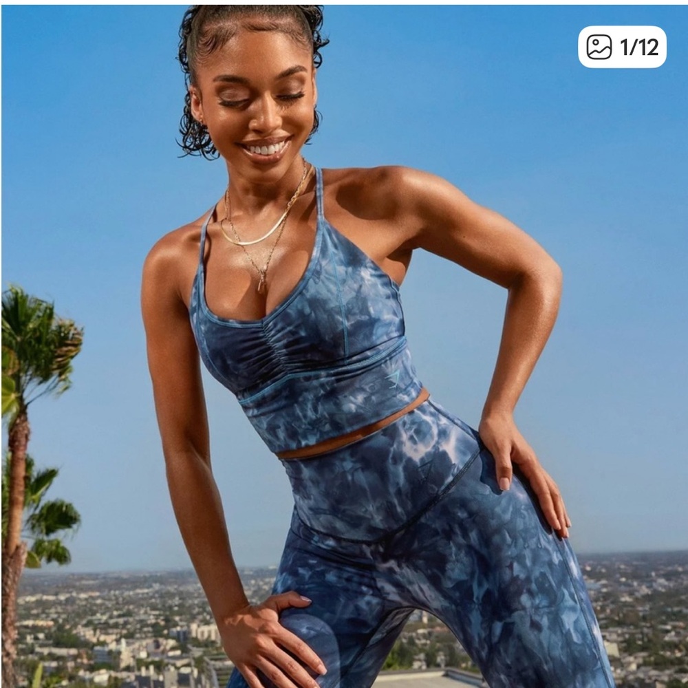 Blue Tie-Dye Gymshark Leggings